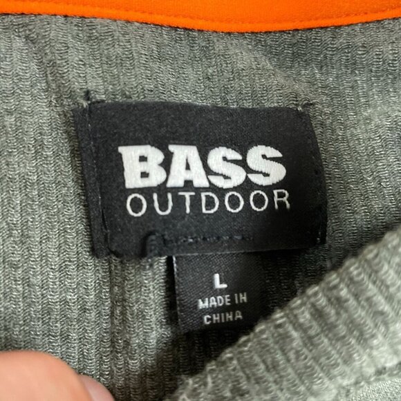 Bass Outdoor Mens Long Sleeve Shirt With Pocket L  Deep Depths NWT 6287 - Picture 4 of 9